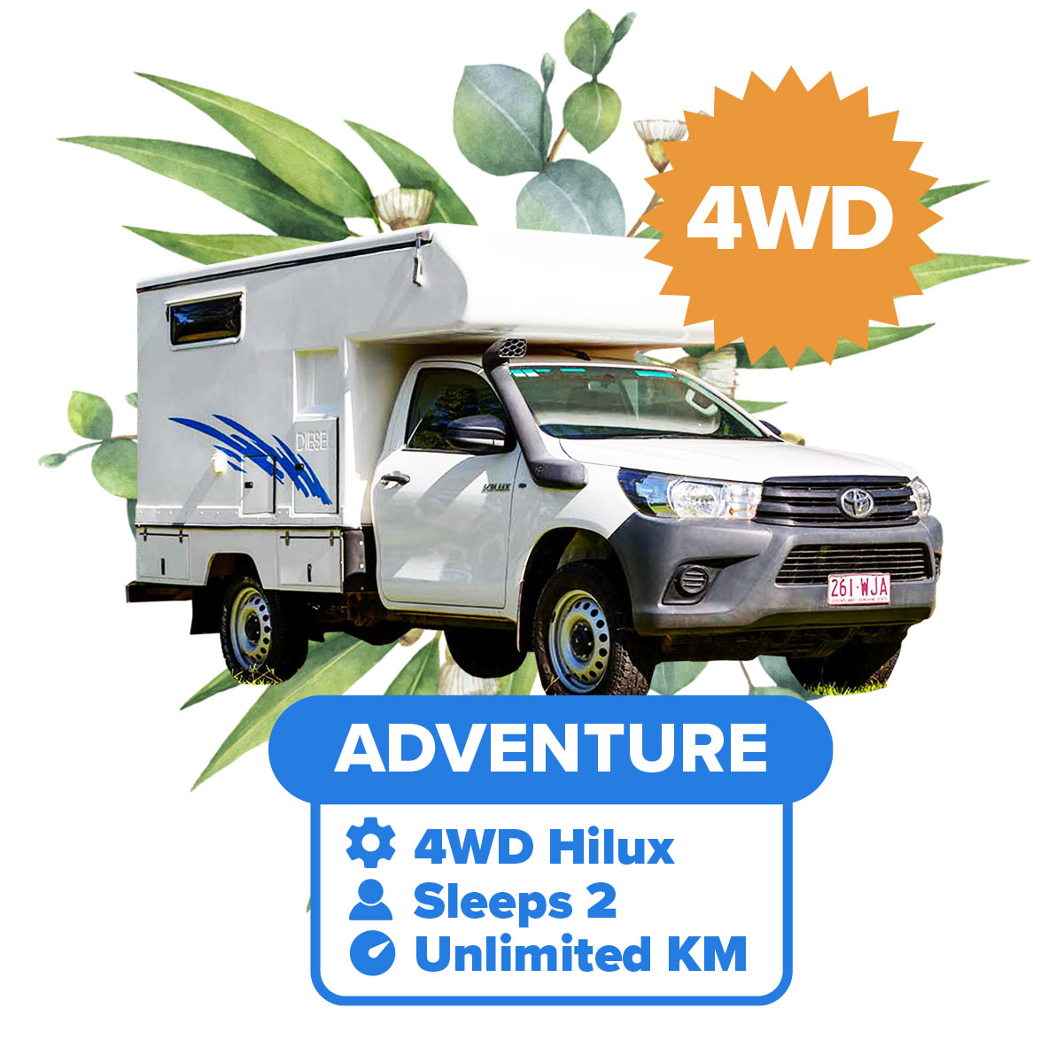 Toyota Hilux 4WD Campervan Hire Perth