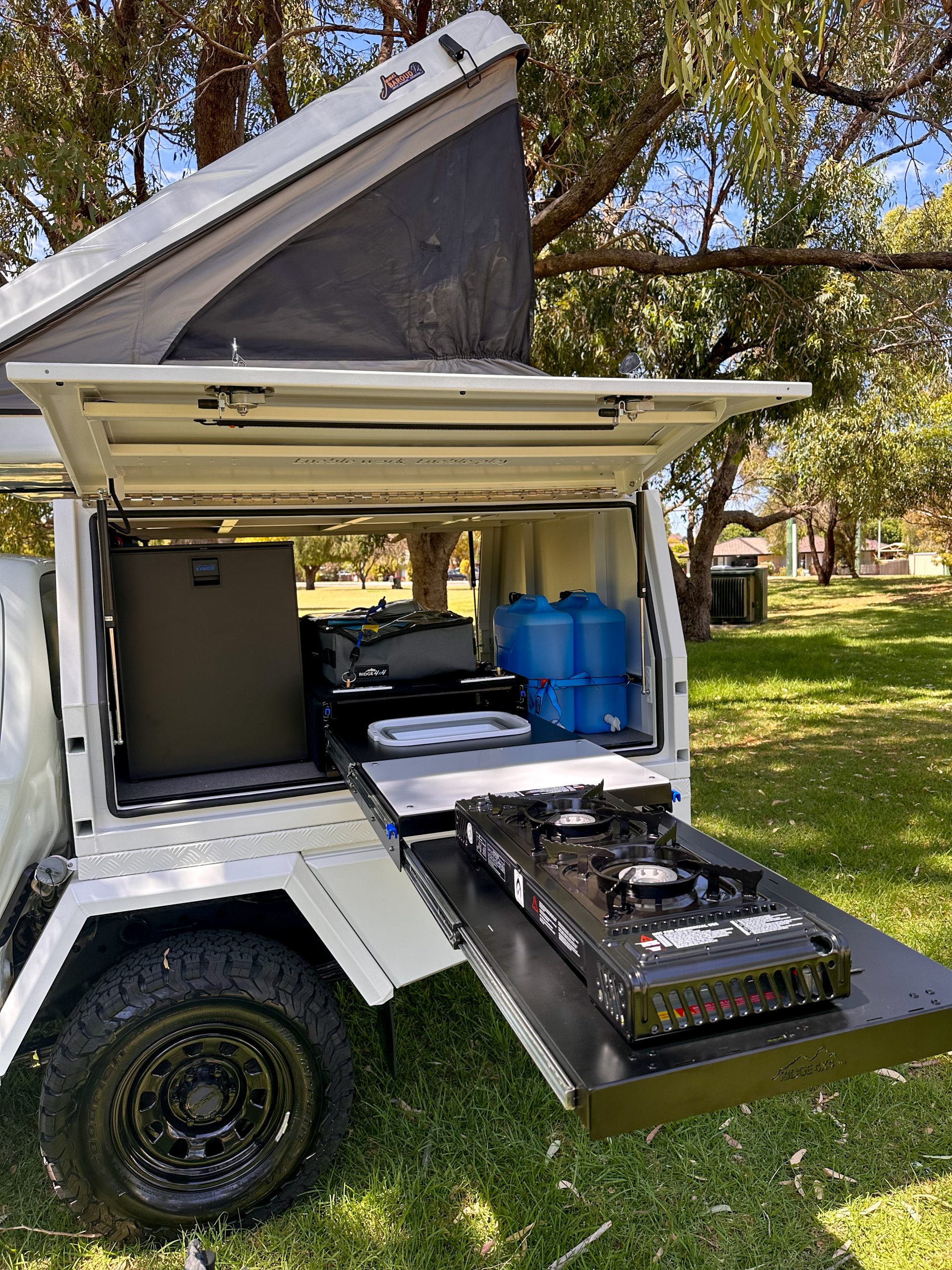 Convenient Slide Out Kitchen in Go Outback 4WD Ute